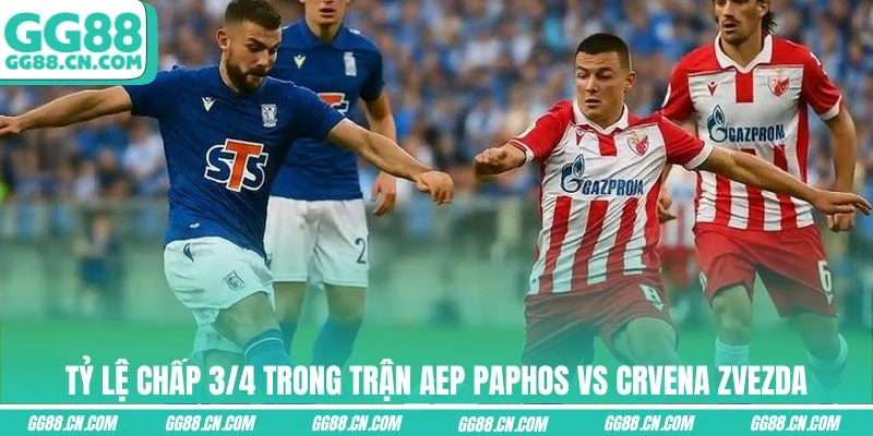 Tỷ lệ chấp 3/4 trong trận AEP Paphos vs Crvena Zvezda